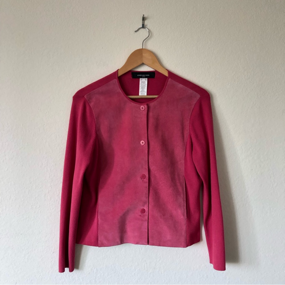 JONES NEW YORK Fuschia Broad Shoulders Top – Women's MP